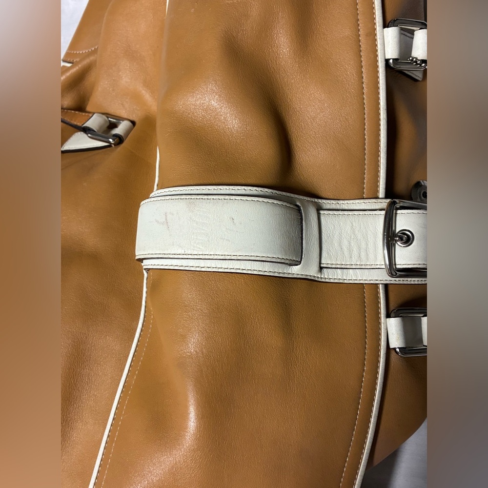 COACH | Leatherware 5142 | Caramel & Cream Leather Satchel | Y2K Equestrian Luxe - Picture 16 of 16